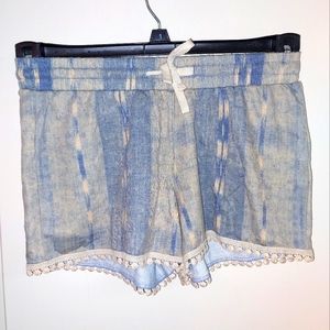 Women's Blue Pattern Athletic Shorts - (Size XS)
